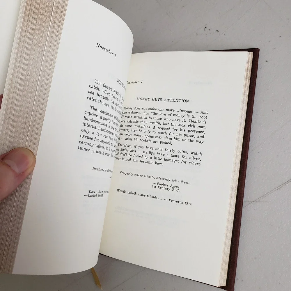 Today Is Mine Leroy Brownlow Burgundy Bonded Leather Daily Devotional 1972 ISBN